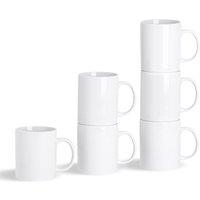Argon Tableware 285ml White Tea Mug Set of 24 - Durable Dishwasher Safe Mugs Cups