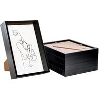 Nicola Spring Deep Box Photo Frame - A4 (8 x 12) - Pack of 5 in Black