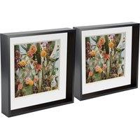 Nicola Spring 3D Deep Box Photo Frames - 10 x 10 with 8 x 8 Mount - White Mount - Pack of 5 in Black