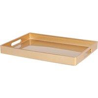 Argon Tableware 6x Melamine Serving Trays - Rectangular Metallic Serving Food Tray in Gold