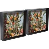 Nicola Spring 3D Deep Box Photo Frames - 10 x 10 - Pack of 5 in Black
