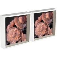 Nicola Spring 3D Deep Box Photo Frames - 10 x 10 - Pack of 5 in White
