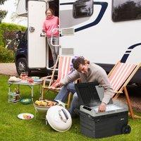 OUTSUNNY Portable Car Refrigerator 12/24V Fridge Freezer in Black
