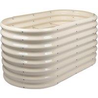 Harbour Housewares Rounded Raised Garden Bed - 120cm x 60cm x 60cm in Beige | Size: 120 cm x 60 cm x 60 cm