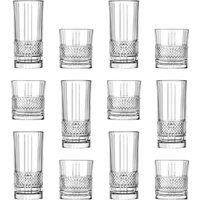 RCR Crystal 12 Piece Brillante Glassware Set in Clear