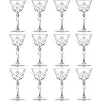 RCR Crystal Melodia Glass Champagne Saucers - 160ml - Pack of 12 in Clear