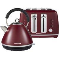 Morphy Richards Accents Rhubarb Kettle & Toaster Bundle in Burgundy | Size: Small