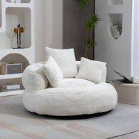 Direct Wicker Lazy Sofa, Durable Comfort High Back Chenille Bean Bag Chair Couch in Beige | Size: 1 Pack