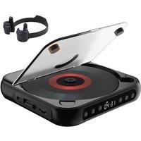 Hinsinc CD Player Rechargeable With Bluetooth Portable Personal For Car in Black
