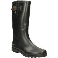 Elle Sport Women's Buckle Detail Wellington Boots in True Black | Size: 6