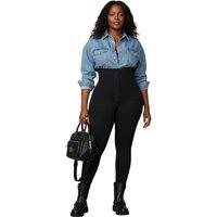 GWB Shapewear Women's Grey High-Waisted Tummy Control Butt Lifting Leggings | Size: 16-18