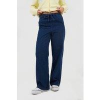 Brave Soul Women's Elasticated Waist Straight Leg Jean in Indigo | Size: 10