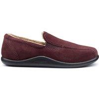 Hotter Men's 'Relax' Slippers in Maroon | Size: 9