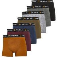 FARAH Men's 7 Pack Cotton Breathable Boxers Underwear - Kalle Collection | Size: Small