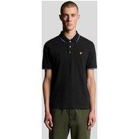 Lyle & Scott Men's Tipped Polo Shirt Black Ice/ Ocean Sky | Size: Medium