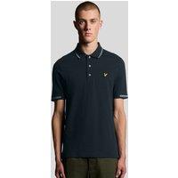 Lyle & Scott Men's Birdseye Tipped Polo Shirt Dark Navy/ Ash Lilac in Dark Navy | Size: Medium