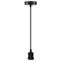 Havendro Black - Round Cable Pendant Lamp Holder: Industrial Vintage Ceiling Rose E27