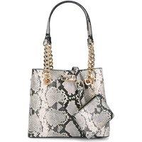 Carvela Women's 'Mini Cammie 3' Snake Print Bag in Beige