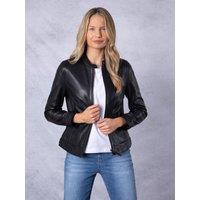 Lakeland Leather Women's Threlkeld' Leather Jacket in Black | Size: 16
