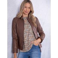 Lakeland Leather Women's Threlkeld' Leather Jacket in Tan | Size: 10