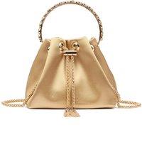 D2C Women's Jewelled Mini Bucket Bag in Gold