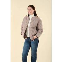 D2C Women's Ursula Quilted Jacket in Taupe | Size: 12