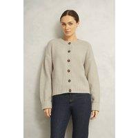 Hobbs London Women's Freya Long Sleeve Cardigan in Cream | Size: Medium