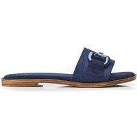 Moda In Pelle Women's 'Olayo' Suede Sandals in Navy | Size: 3