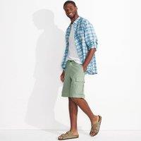 Lands' End Men's Linen/Cotton Cargo Shorts in Green | Size: 40