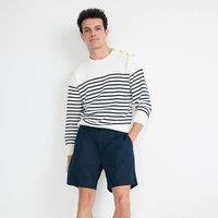 Lands' End Men's Pleated Linen/Cotton Shorts in Dark Navy | Size: 34