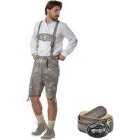 tectake Men's Lederhosen Marlon in Grey | Size: 48
