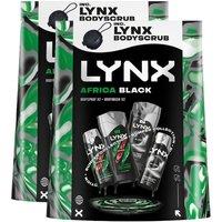 Lynx Men's Africa & Black Bumper 'Gift Set', Freshness Kit with Spray & Bodywash | Size: 4 Pack
