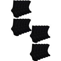 Sock Snob Men's 24 Pairs Bamboo Cotton Sports Socks in Black | Size: 6-11