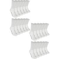 Sock Snob Men's 24 Pairs Bamboo Cotton Sports Socks in White | Size: 11-14