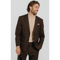 Dobell Men's Brown Twill Suit Jacket | Size: 42S