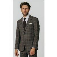 Dobell Men's Brown Check Suit Jacket | Size: 42R
