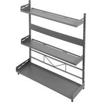 Living and Home 3-Tier Adjustable Spice Rack Knife Cookware Storage Holder Multi-use Organiser Shelf in Grey | Size: 50 cm x 15 cm