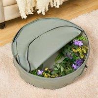 OHS Plain Wreath Storage Bag Xmas Decoration Holder Organiser in Light Khaki