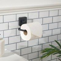 OHS Suction Toilet Roll Holder Tissue Paper Organiser Rust Resistant in Black