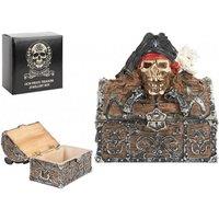 PMS Pirate Skull Treasure Chest Jewellery Box