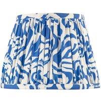Happy Homewares Modern Blue Nova Pleated Cotton Fabric Lamp Shade with Tapered Design | Size: 10 inches