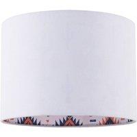 Happy Homewares Western Cactus Themed White Linen Lamp Shade with Inner Vibrant Print | Size: 10 inches