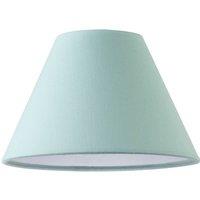 Happy Homewares Traditional 8 Inch Duck Egg Blue Cotton Fabric Coolie Lamp Shade | Size: 8 inches