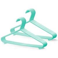 Keplin Adult Plastic Coat Hangers - 25 Pack Strong Clothes Hangers in Mint