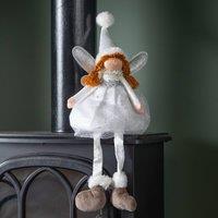 Samuel Alexander 30cm Soft White Fairy Magic Christmas Decoration with Dangly Legs