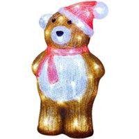 Samuel Alexander 34cm Battery Operated Light up Christmas Ice Teddy with White LEDs
