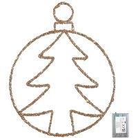 Samuel Alexander 49cm Light up Gold Christmas Tree Ball with Twinkling LEDs