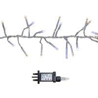 Samuel Alexander 9.3m 720 LED Cluster String Lights with Timer in White on Clear Cable