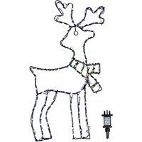 Samuel Alexander 60cmx33cm FlexiBrights Christmas Reindeer with 164 Multi-Coloured LEDs | Size: 60 cmx33 cm