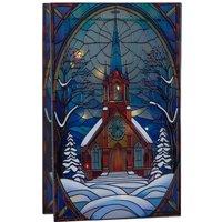 Samuel Alexander 21cm Double Sided Stained Glass Victorian Church Decoration with LEDs